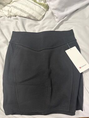 lululemon athletica Black Ribbed Performance Mini Skirt